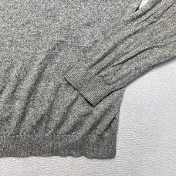 Banana Republic Sweater Mens L Gray Long Sleeve Heather Cotton Cashmere Blend - Picture 4 of 13